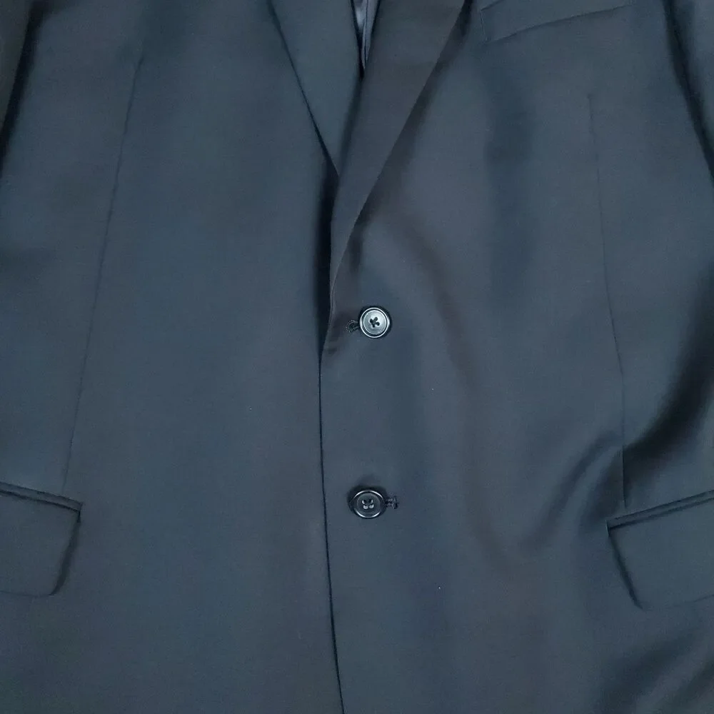 JOE Joseph Abboud Wool Black Dual Vent Blazer Sport Jacket 46R Wool - Picture 7 of 15